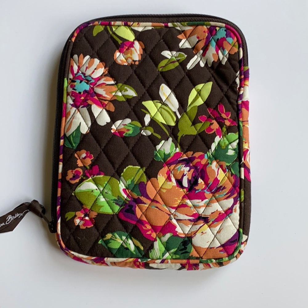 Vera Bradley brown floral tech case